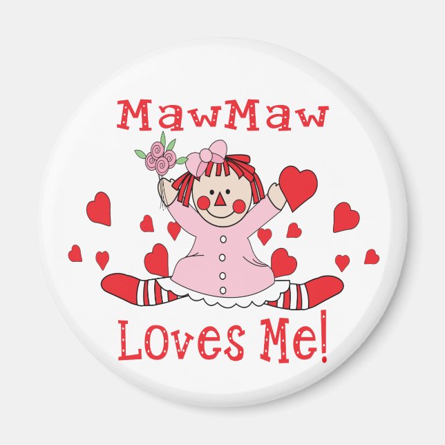 MawMaw Liebe Rag Doll Magnet (Vorne)