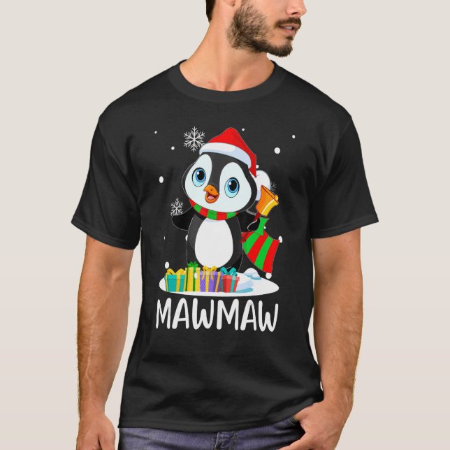 Mawmaw Pinguins Weihnachtsmannmütze Weihnachten Ma T-Shirt (Vorderseite)