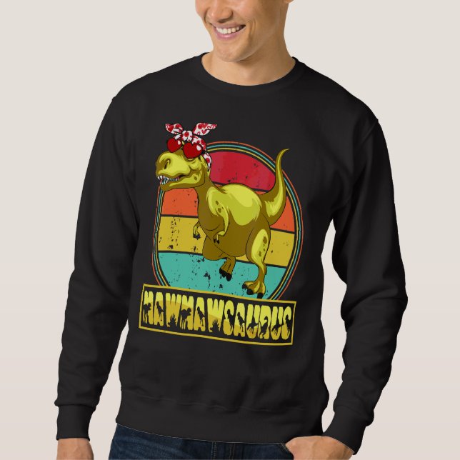 Mawmawsaurus Rex Dinosaur Muttertagsfamilie 1 Sweatshirt (Vorderseite)
