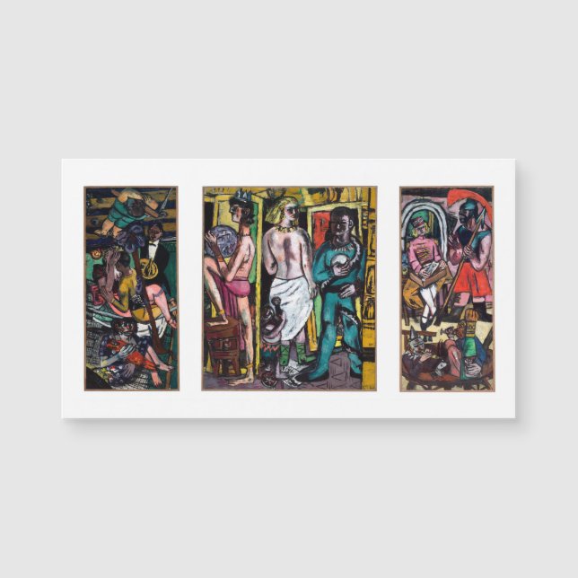 Max Beckmann - Die Akrobaten Magnetkarte (Vorderseite)
