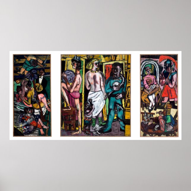 Max Beckmann - Die Akrobaten Poster (Vorne)