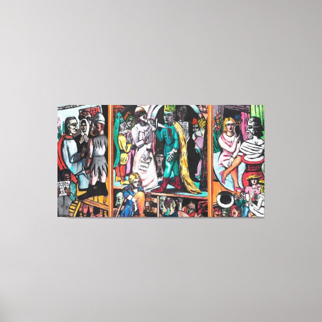 Max Beckmann - Die Schauspieler Leinwanddruck (Vorderseite)