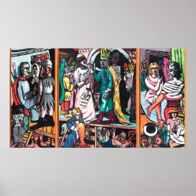 Max Beckmann - Die Schauspieler Poster (Vorne)