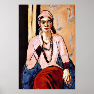 Max Beckmann Gemälde, Quappi in Rosa Poster