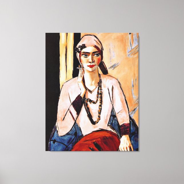 Max Beckmann Malerei, Quappi in Rosa Leinwanddruck (Vorderseite)