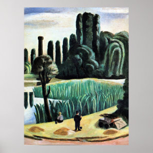 Max Beckmann - Seascape mit Poplars, schöne Kunst Poster