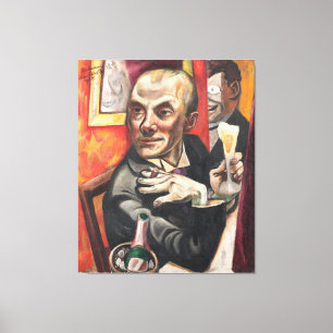 Max Beckmann - Self-Portrait with Champagne Leinwanddruck