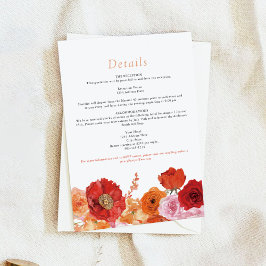 MAX Bold Fuchsia & Orange Floral Details Card Einladung