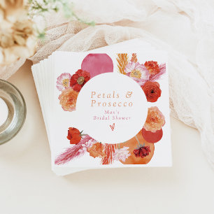 MAX Bright Floral Petals & Prosecco Brautparty Serviette
