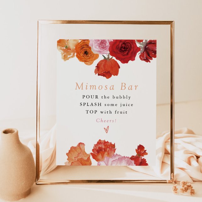 MAX Bright Floral Prosecco Mimosa Bar Poster (Von Creator hochgeladen)