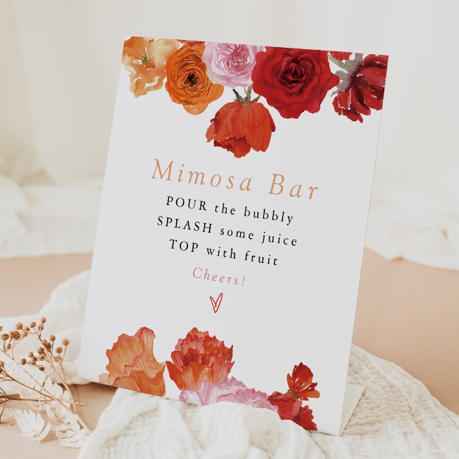 MAX Bright Floral Prosecco Mimosa Bar Sockelschild (Von Creator hochgeladen)