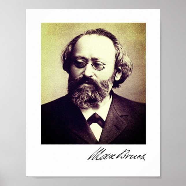 Max Bruch - Signaturposter Poster (Vorne)
