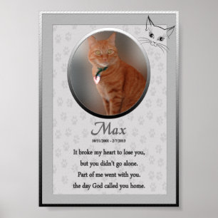Max - Cat Memorial Poster