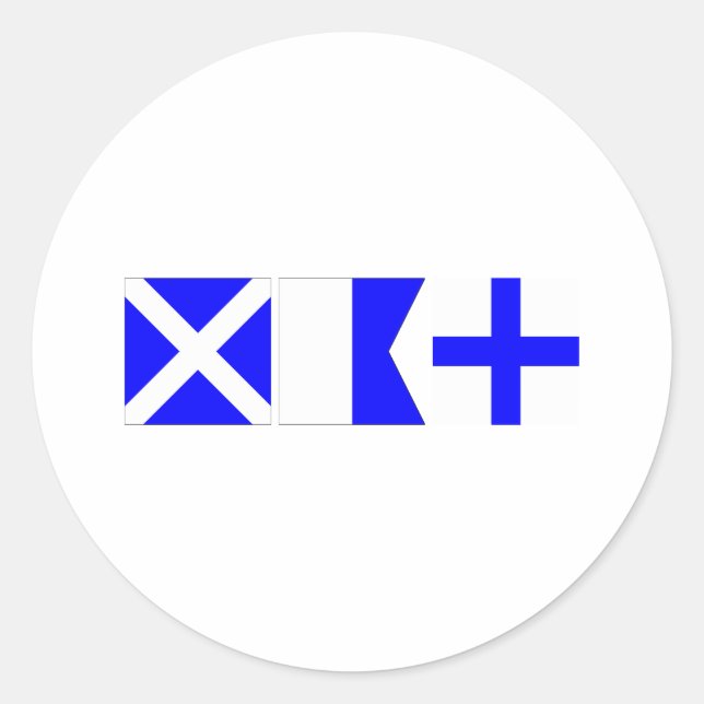 Max. Code-Flag Runder Aufkleber (Vorderseite)