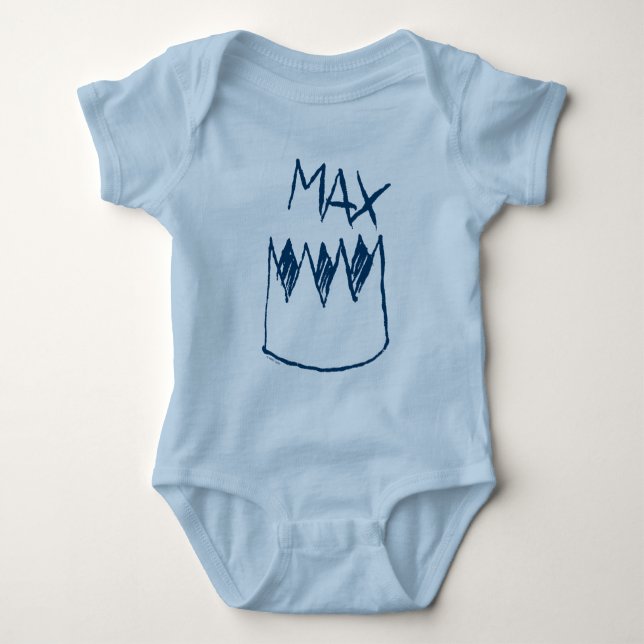 Max & Crown Sketch Baby Strampler (Vorderseite)
