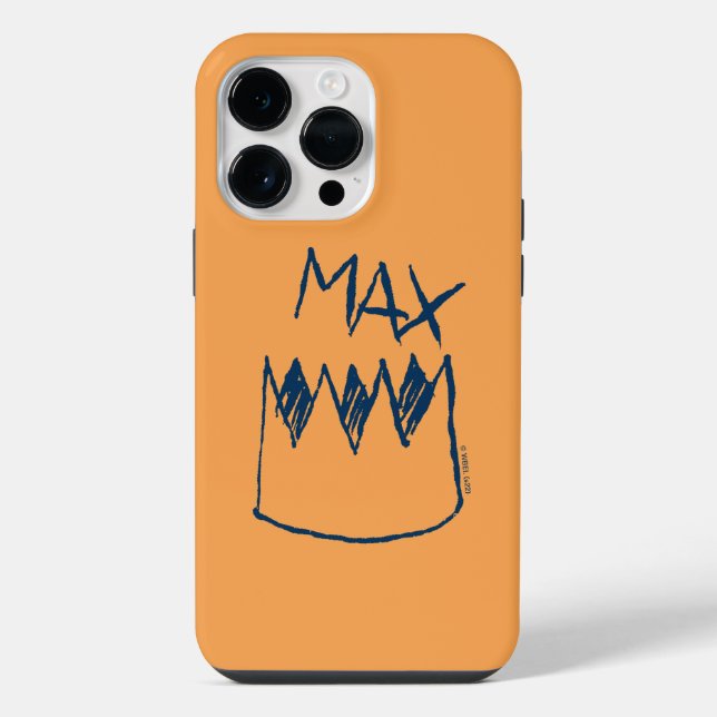 Max & Crown Sketch iPhone Hülle (Rückseite)