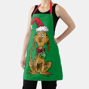Max der Hund mit Santa-Hut Schürze