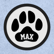Max Dog Paw Print mit Individuelle Name