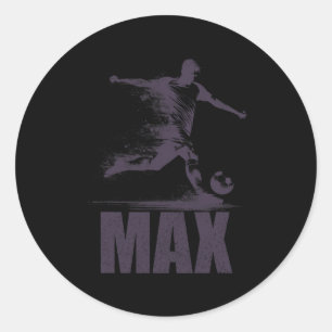 Max Fußball Jungen Personalisierter Vorname Max T- Runder Aufkleber