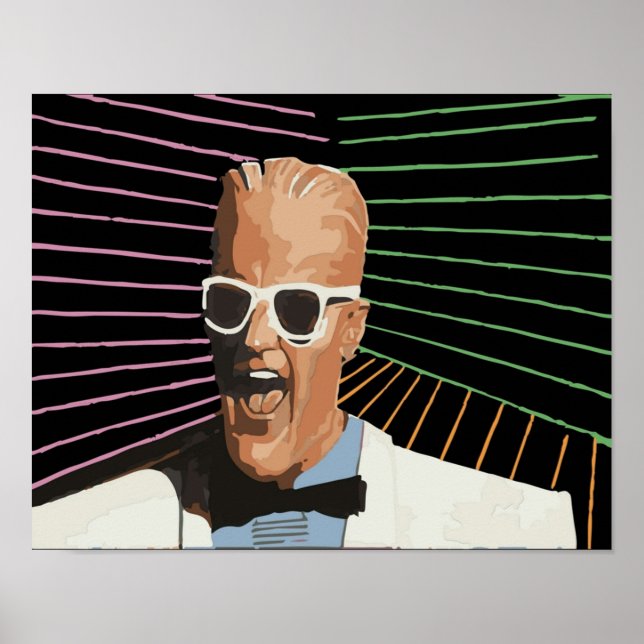 Max-Headroom Retro der 80er Jahre Poster (Vorne)