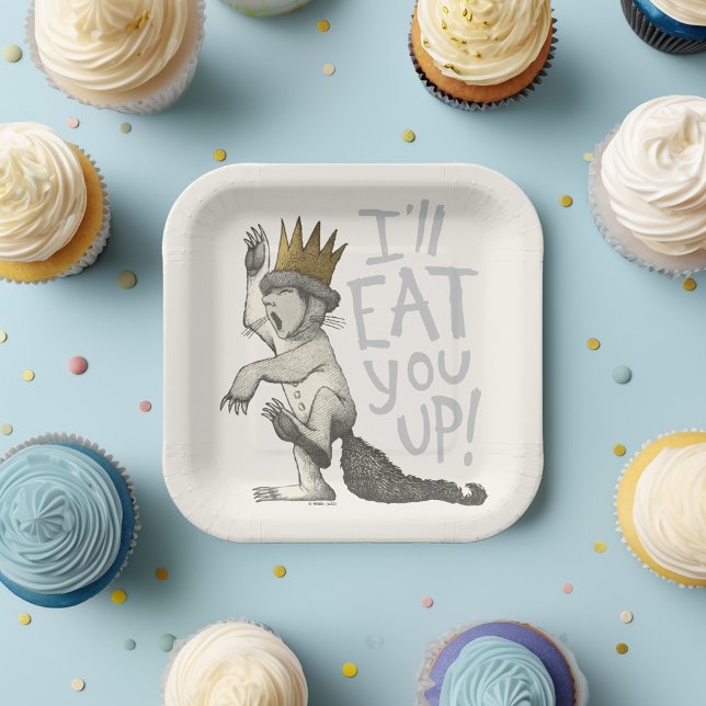 Max | Ich werde dich aufessen! Pappteller (Paper plate on simulated table)