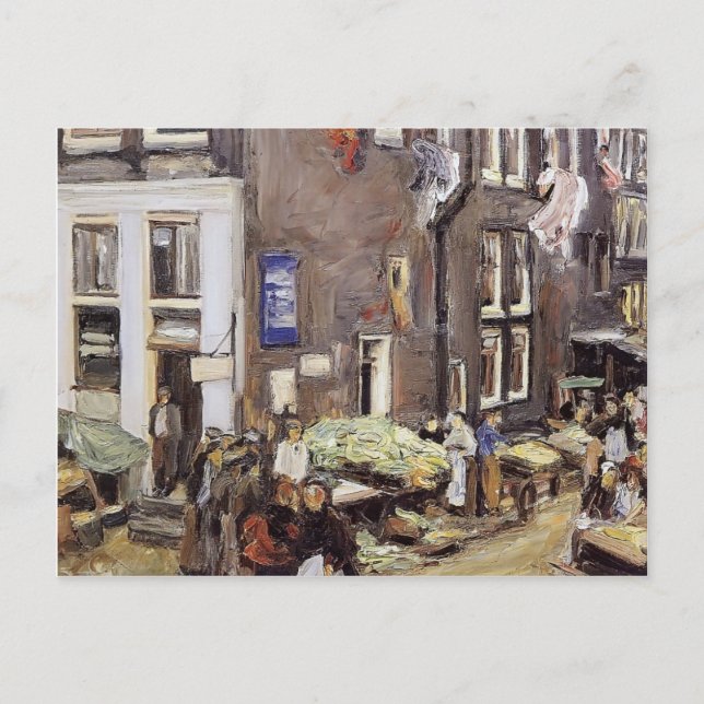 Max Liebermann - jüdisches Viertel in Amsterdam Postkarte (Vorderseite)
