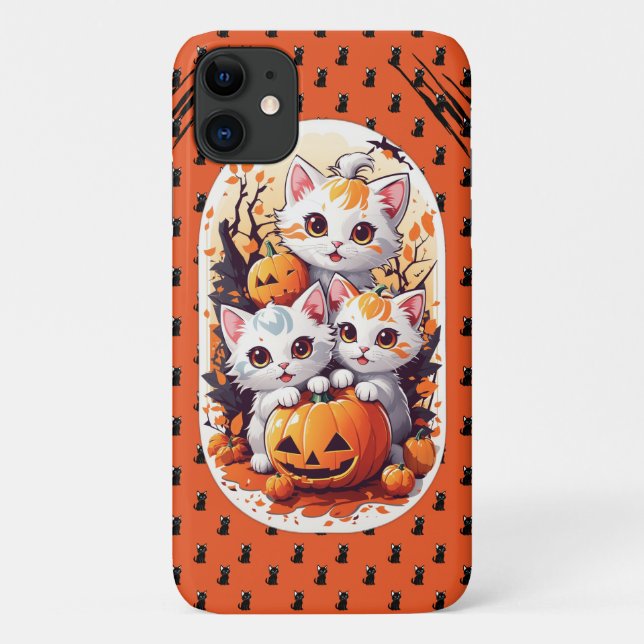 Max Niedlich Cat Halloween Anime Hexch Pumpkin Cat Case-Mate iPhone Hülle (Rückseite)