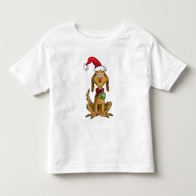 Max the Dog in Santa Hat Kleinkind T-shirt (Vorderseite)