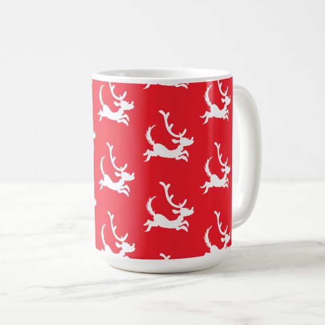 Max the Reindeer Silhouette Kaffeetasse (VorderseiteRechts)