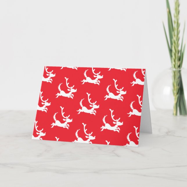 Max the Reindeer Silhouette Karte (Vorderseite)