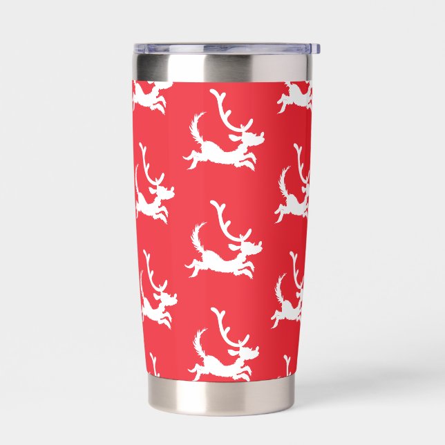 Max the Reindeer Silhouette Thermobecher (Links)