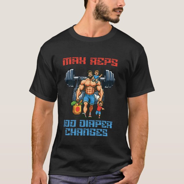 Max. Wiederholungen 100 Windelwechsel T-Shirt (Vorderseite)
