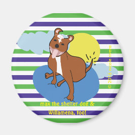 Max & Willamena | Streifen rund um das 2¼ Zoll Magnet