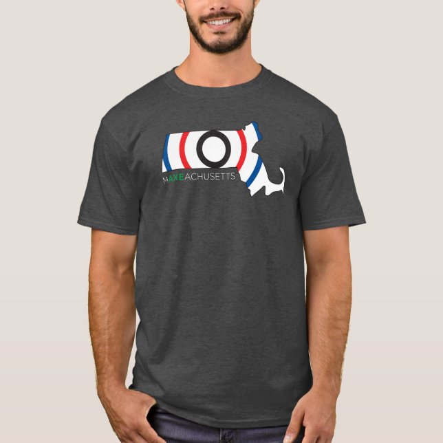 MAXEACHUSETTS Grau T-Shirt (Vorderseite)