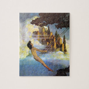 Maxfield Parrish das Dinky Vogel-Vintage Buch Puzzle