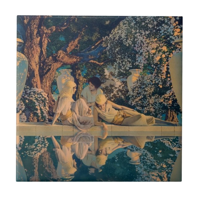 Maxfield Parrish Der Garten Allahs 1918 Fine Art Fliese (Vorderseite)