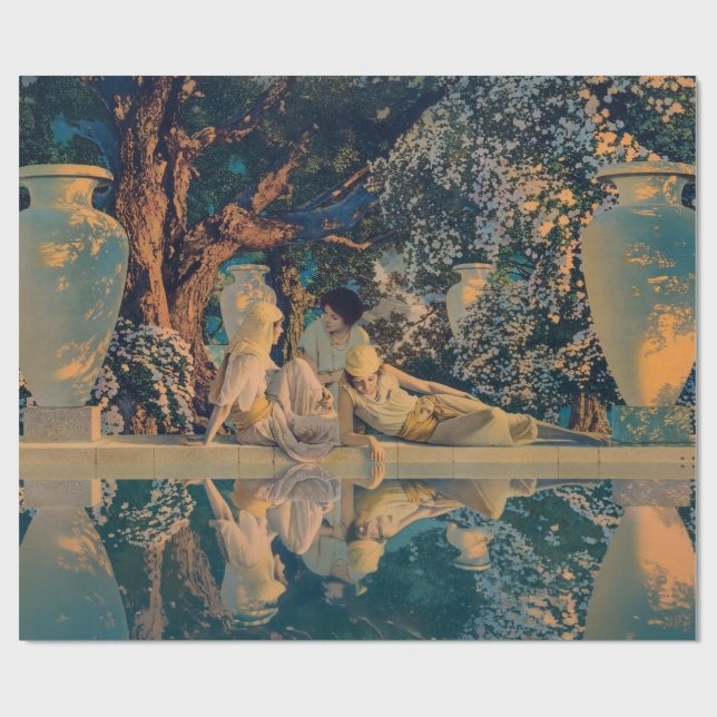 Maxfield Parrish Der Garten Allahs 1918 Fine Art Geschenkpapier (Flach)