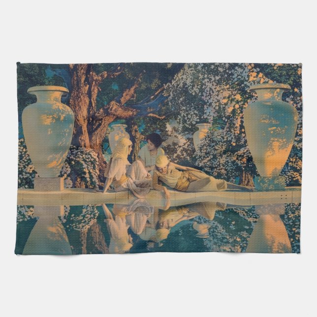 Maxfield Parrish Der Garten Allahs 1918 Fine Art Geschirrtuch (Horizontal)