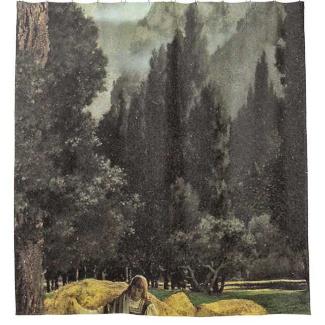 Maxfield Parrish - Dichtertraum (1901) Duschvorhang (Vorderseite)