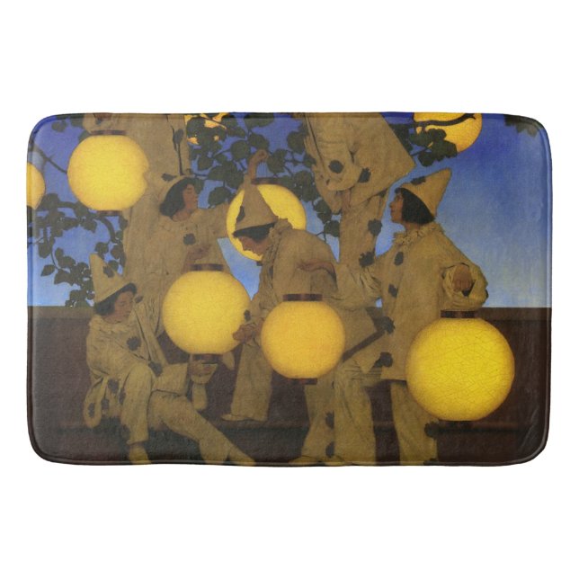 Maxfield Parrish Die Laternen Träger 1908 Vintage Badematte (Vorderseite)