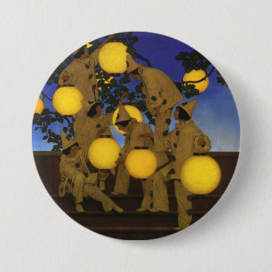 Maxfield Parrish Die Laternen Träger 1908 Vintage Button