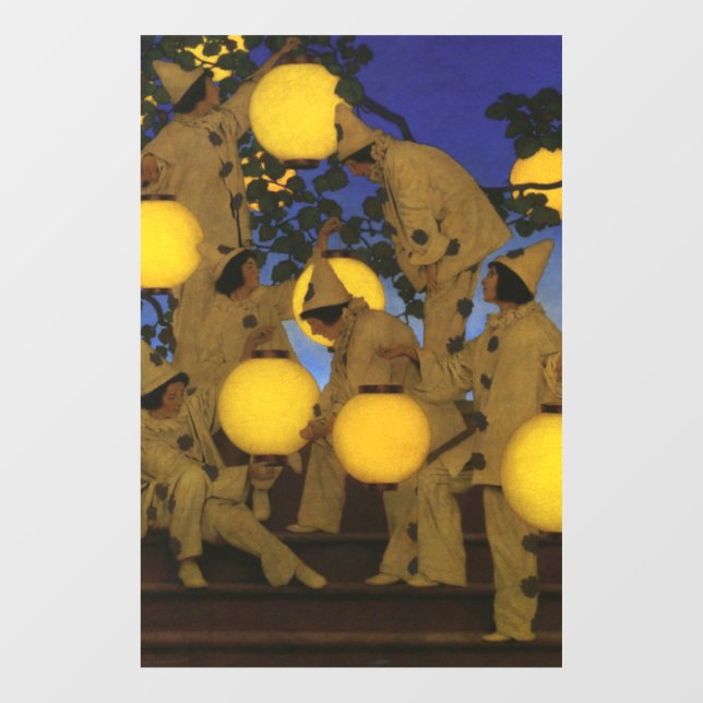 Maxfield Parrish Die Laternen Träger 1908 Vintage Fensteraufkleber (Blatt)