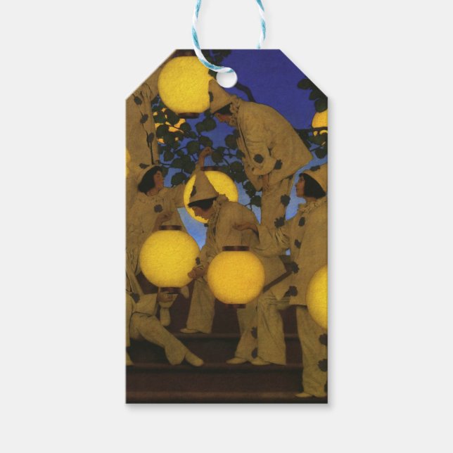 Maxfield Parrish Die Laternen Träger 1908 Vintage Geschenkanhänger (Vorderseite)