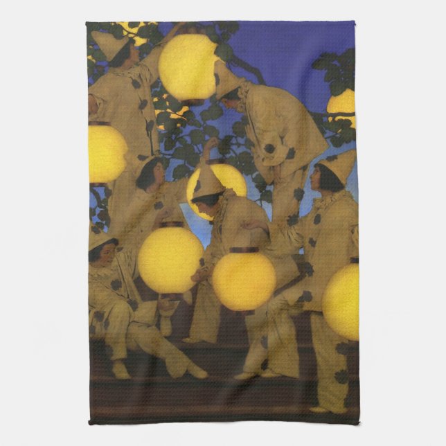 Maxfield Parrish Die Laternen Träger 1908 Vintage Geschirrtuch (Vertikal)