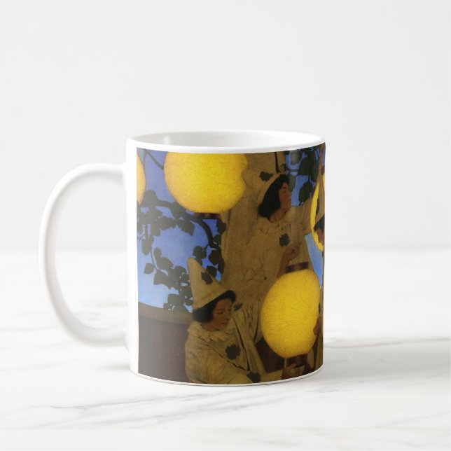 Maxfield Parrish Die Laternen Träger 1908 Vintage Kaffeetasse (Links)