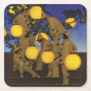 Maxfield Parrish Die Laternen Träger 1908 Vintage Rechteckiger Pappuntersetzer