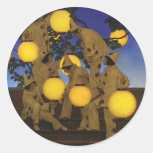 Maxfield Parrish Die Laternen Träger 1908 Vintage Runder Aufkleber