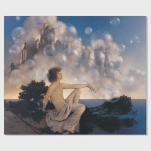 Maxfield Parrish Luftschlösser 1904 Vintage Fantas Geschenkpapier