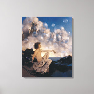 Maxfield Parrish Luftschlösser 1904 Vintage Fantas Leinwanddruck