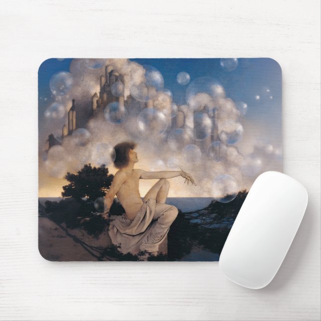 Maxfield Parrish Luftschlösser 1904 Vintage Fantas Mousepad (Mit Mouse)